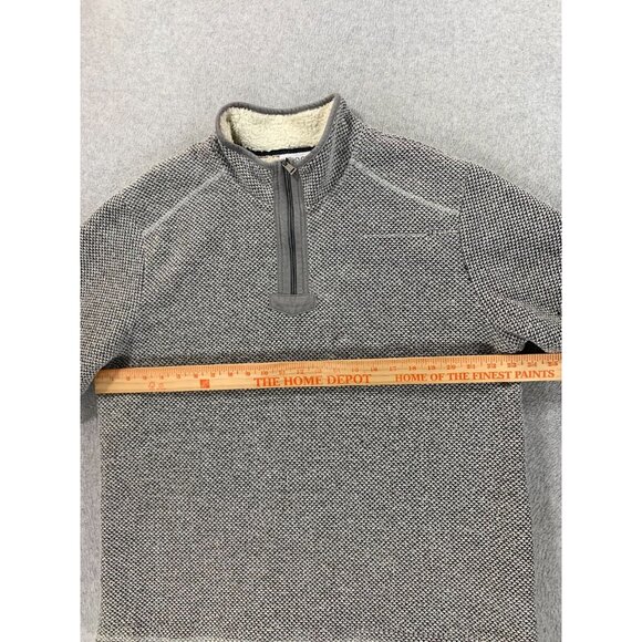 Orvis Lined heavy STOWE Quarter Zip Pullover Sweater (Men's XL) Gray‎ - Picture 8 of 13